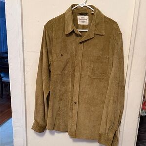 Weatherproof Men's Suede Shirt Jacket - Olive